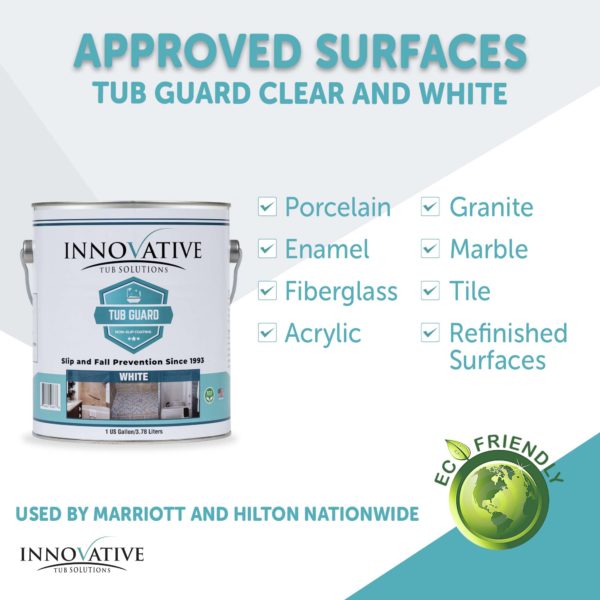 Tub Guard White Gallon - Approved Surfaces
